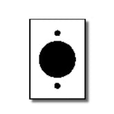 Leviton 80728 1-Gang Flush Mount 2.15 Inch Dia. Device Receptacle Wallplate